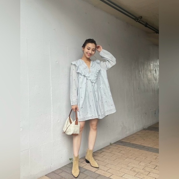 Zara Leather Split Suede Pointed Toe Cowboy Ankle Boots Size 39 | 8 - Picture 6 of 14